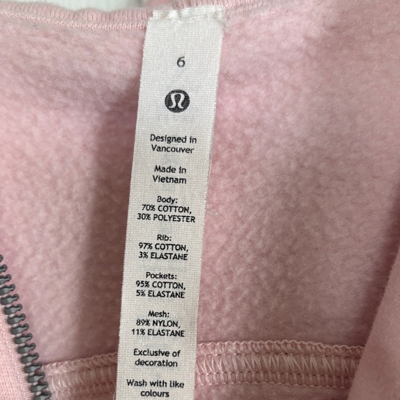 Lululemon Pink Milkshake Scuba Full-Zip - Picture 3 of 5